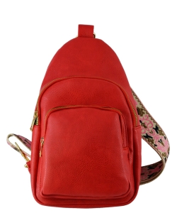 Fashion Guitar Strap Sling Bag Backpack AD768 RED